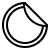 A black outline sticker icon on a transparent background